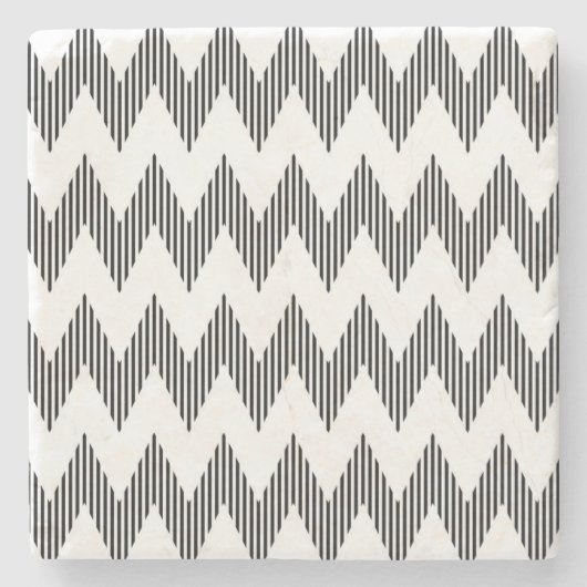 Geometrisch zigzagpatroon stenen onderzetter (Voorkant)