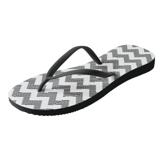 Geometrisch zigzagpatroon teenslippers (Schuin)