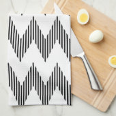 Geometrisch zigzagpatroon theedoek (Quarter Fold)
