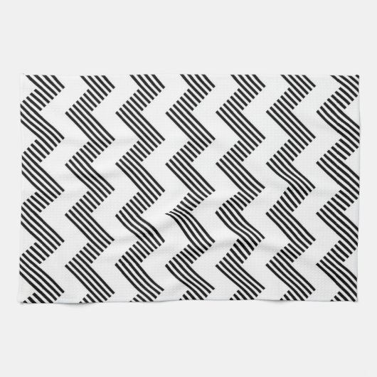 Geometrisch zigzagpatroon theedoek (Horizontaal)