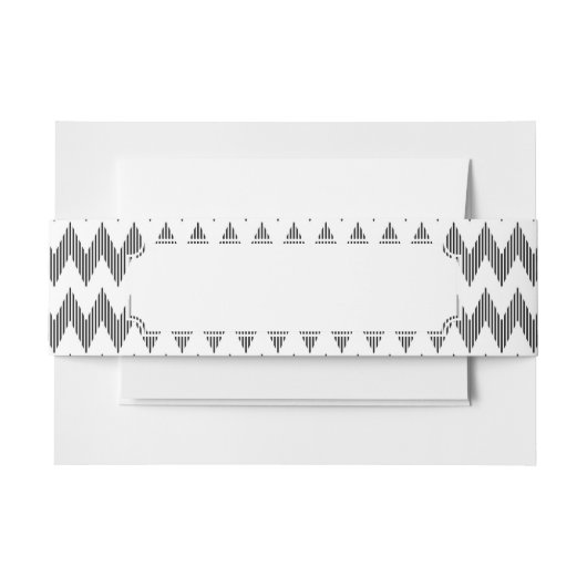 Geometrisch zigzagpatroon uitnodigingen wikkel (Voorkant Voorbeeld)