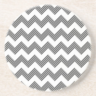 Geometrisch zigzagpatroon zandsteen onderzetter