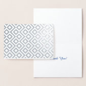 Geometrisch zilver en witte meander folie kaarten (Display)