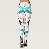 Geometrisch Zuidwest Ikat ontwerp Leggings (Achterkant)