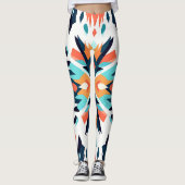 Geometrisch Zuidwest Ikat ontwerp Leggings (Voorkant)