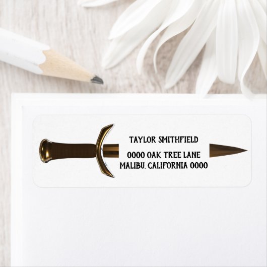 geometrisch zwaard etiket (Insitu)