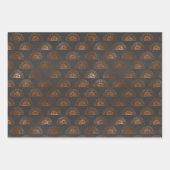 Geometrisch zwart en koper inpakpapier vel (Voorkant 2)