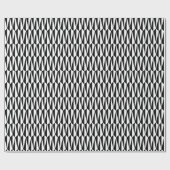 Geometrisch, zwart en wit middencentraalvormig cadeaupapier (Vlak)