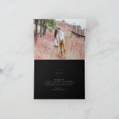 Geometrisch Zwart Goud Gatsby Bruiloft Dank u Kaar Bedankkaart (Binnen)