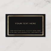 Geometrisch zwart goud glam VIP kaart club lid Visitekaartje (Achterkant)