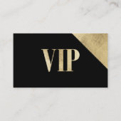Geometrisch zwart goud glam VIP kaart club lid Visitekaartje (Voorkant)