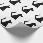 Geometrisch zwart kattenpapier cadeaupapier (Hoek)