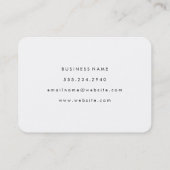 Geometrisch zwart nama leer ambachtelijk papier wi visitekaartje (Achterkant)