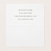 Geometrisch zwart namaakleren ambachtelijk papier  visitekaartje (Binnenkant ongevouwen)