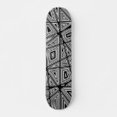 Geometrisch - Zwart op Wit Persoonlijk Skateboard (Voorkant)