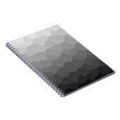 Geometrisch zwart-wit gradiënt Notitieboek (Rechterzijde)