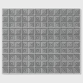 Geometrisch zwart-wit patroon cadeaupapier (Vlak)