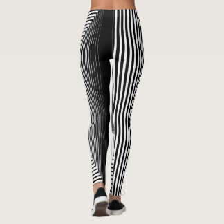 geometrisch zwart-wit patroon leggings