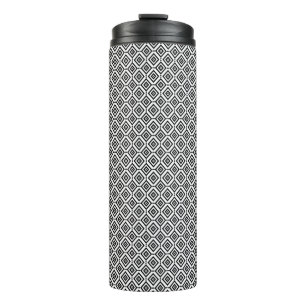 Geometrisch zwart-wit patroon thermosbeker