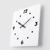 Geometrisch zwart-wit patroon vierkante klok (Hoek)