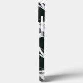 Geometrisch zwart-wit rozenpatroon Case-Mate iPhone case (Achterkant / Links)