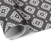 Geometrisch: Zwart-wit Tribal. Cadeaupapier (Rol Hoek)