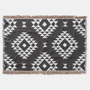 Geometrisch: Zwart-wit Tribal. Deken