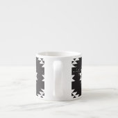 Geometrisch: Zwart-wit Tribal. Espresso Kop (Achterkant)