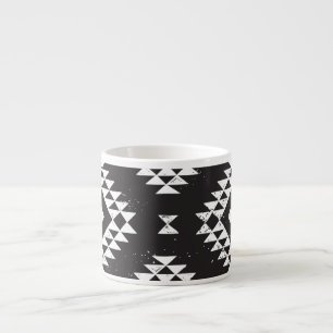 Geometrisch: Zwart-wit Tribal. Espresso Kop