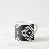 Geometrisch: Zwart-wit Tribal. Espresso Kop (Voorkant rechts)