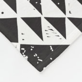 Geometrisch: Zwart-wit Tribal. Fleece Deken (Hoek)