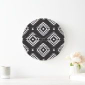 Geometrisch: Zwart-wit Tribal. Grote Klok (Huis)