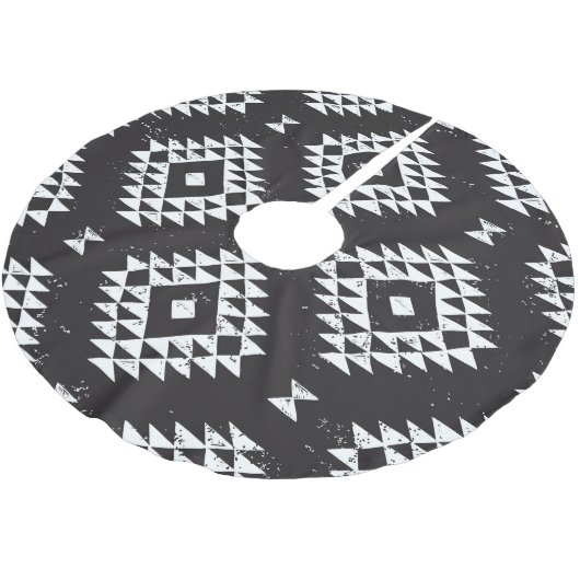 Geometrisch: Zwart-wit Tribal. Kerstboom Rok (Gekanteld)