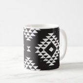 Geometrisch: Zwart-wit Tribal. Koffiemok (Voorkant rechts)
