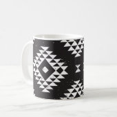 Geometrisch: Zwart-wit Tribal. Koffiemok (Voorkant links)