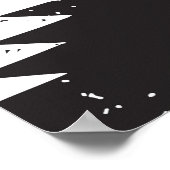 Geometrisch: Zwart-wit Tribal. Poster (Hoek)