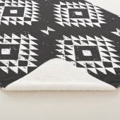 Geometrisch: Zwart-wit Tribal. Sherpa Deken (3/4)