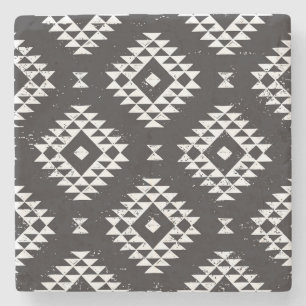 Geometrisch: Zwart-wit Tribal. Stenen Onderzetter