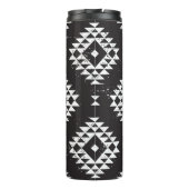 Geometrisch: Zwart-wit Tribal. Thermosbeker (Achterkant)