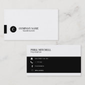 Geometrisch zwart-wit visitekaartje (Voorkant / Achterkant)