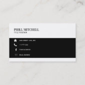 Geometrisch zwart-wit visitekaartje (Achterkant)