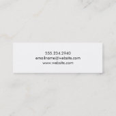 Geometrisch zwart, zwart, leder, papier, wit mini visitekaartje (Achterkant)