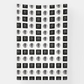 Geometrische 2 Logo Patroon Ontwerp Spandoek (Verticaal)