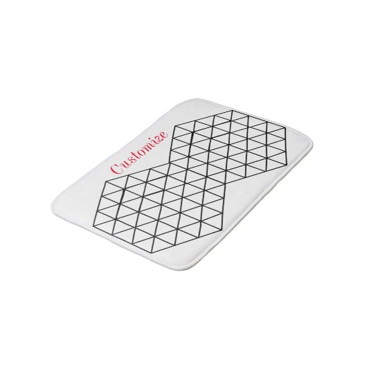 Geometrische 3-D Cube Thunder_Cove Badmat (Gekanteld)