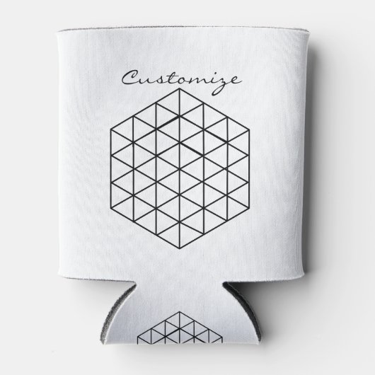 Geometrische 3-D Cube Thunder_Cove Blikjeskoeler (Voorkant)