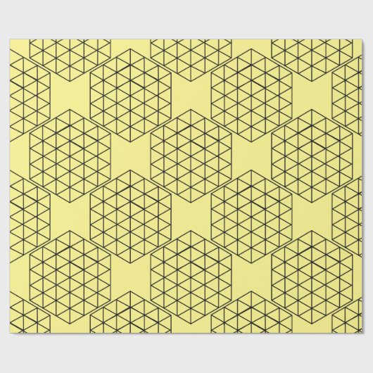 Geometrische 3-D Cube Thunder_Cove Cadeaupapier (Vlak)