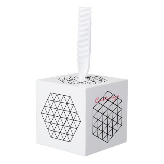 Geometrische 3-D Cube Thunder_Cove Decoratie (Voorkant hoekig)