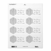 Geometrische 3-D Cube Thunder_Cove Etiket (Full Sheet)