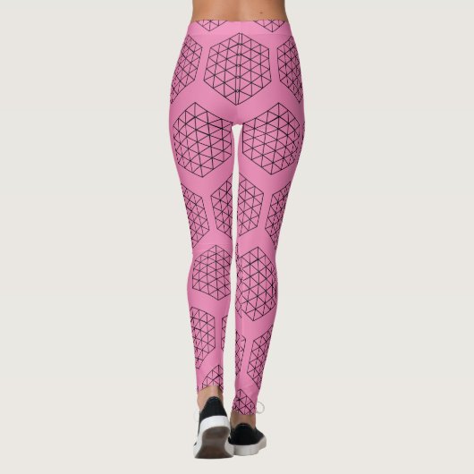 Geometrische 3-D Cube Thunder_Cove Leggings (Achterkant)