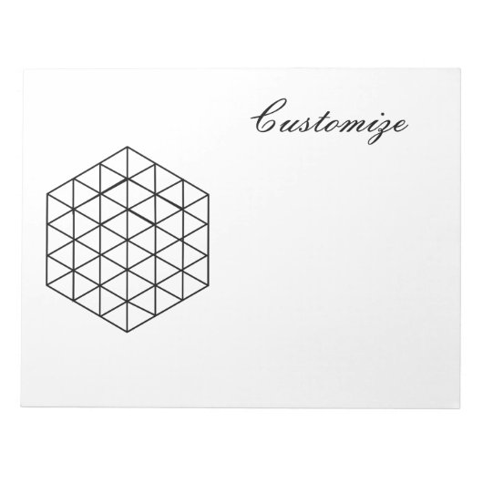 Geometrische 3-D Cube Thunder_Cove Notitieblok (Voorkant)